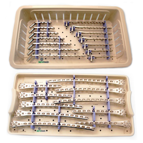 Caja de Placas Anatómicas Bloqueadas Proximal/Distal de Fémur 4.5/5.0MM N°2