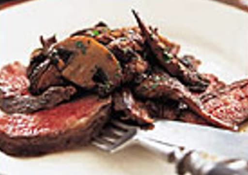 Bacon-cured Skirt Steak with Chanterelles and Shallots