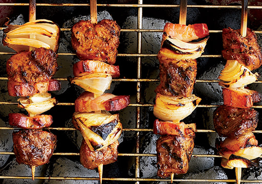 Pork and Bacon Kebabs