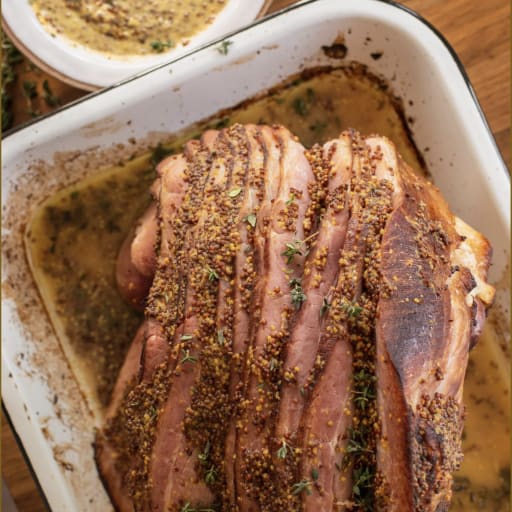Old-fashioned Ham w/ Mustard & Thyme Glaze Old-fashioned Ham w/ Mustard & Thyme Glaze