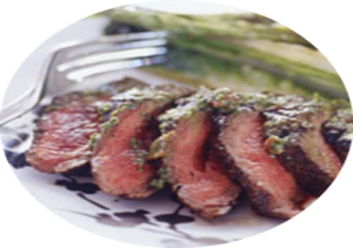Grilled Hanger Steak with Bacon Chimichurri