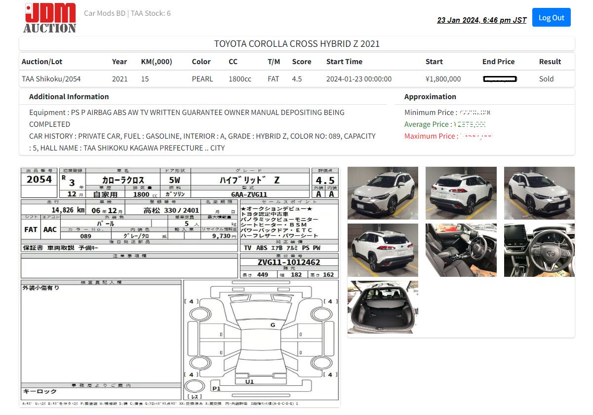 TOYOTA COROLLA CROSS 2021 HYBRID Z FROSTED WHITE