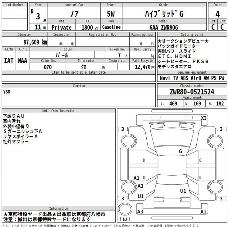 Auction Sheet