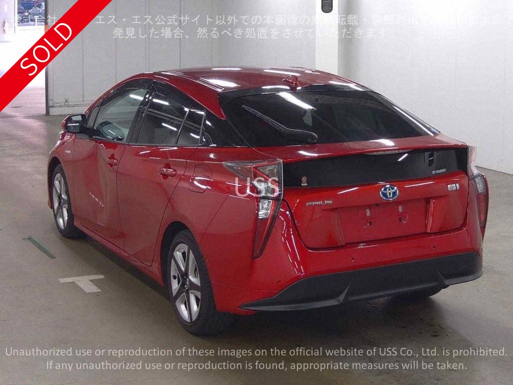 TOYOTA PRIUS 2017 A TOURING SELECTION RED