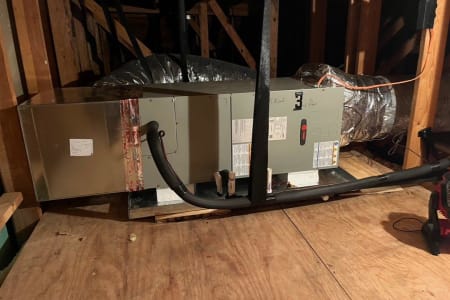 Air handler after servicing