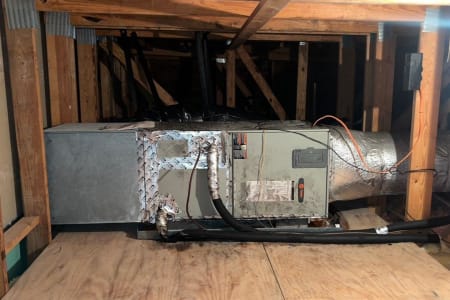 Air handler before servicing