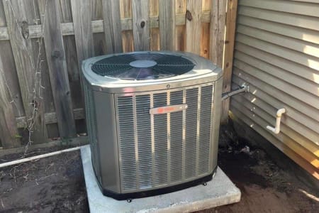 AC condenser after replacement