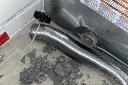 Dryer vent cleaning result