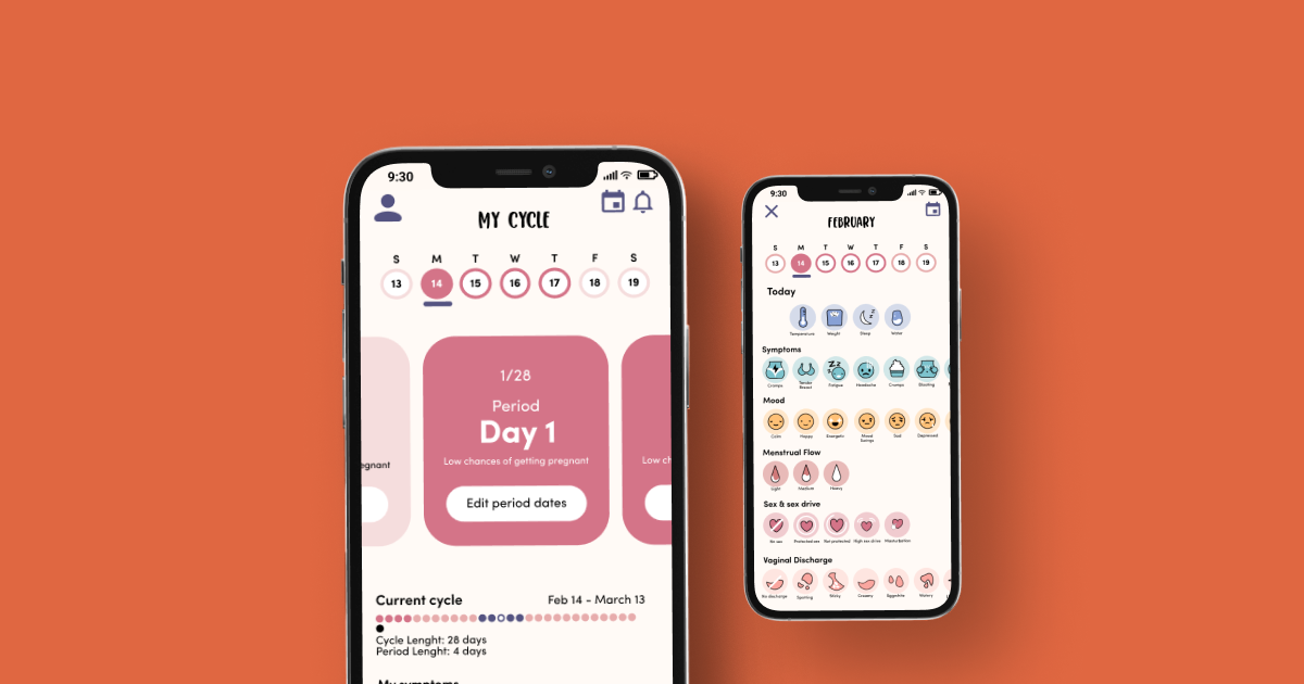 UX/UI Case Study - Period Tracker App: Andy
