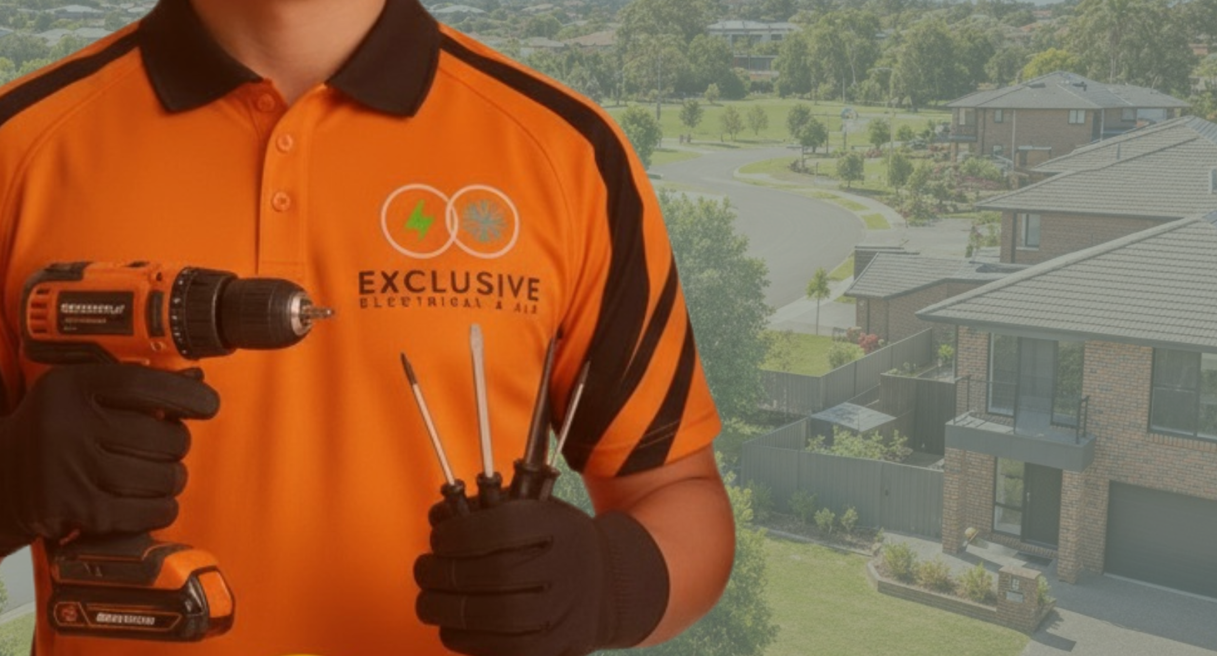 Licensed Brisbane electrician installing modern switchboard and smoke alarms, professional technician providing air conditioning installation and servicing, solar panel and battery storage system setup on Brisbane homes, 24/7 emergency electrical services ensuring safety and compliance across Brisbane suburbs including Inner, North, South, East and West areas.