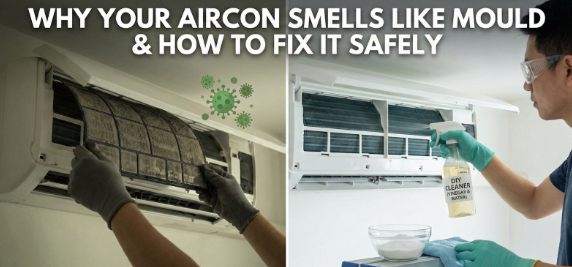 Why Your Aircon Smells Like Mould And How to Fix It Safely