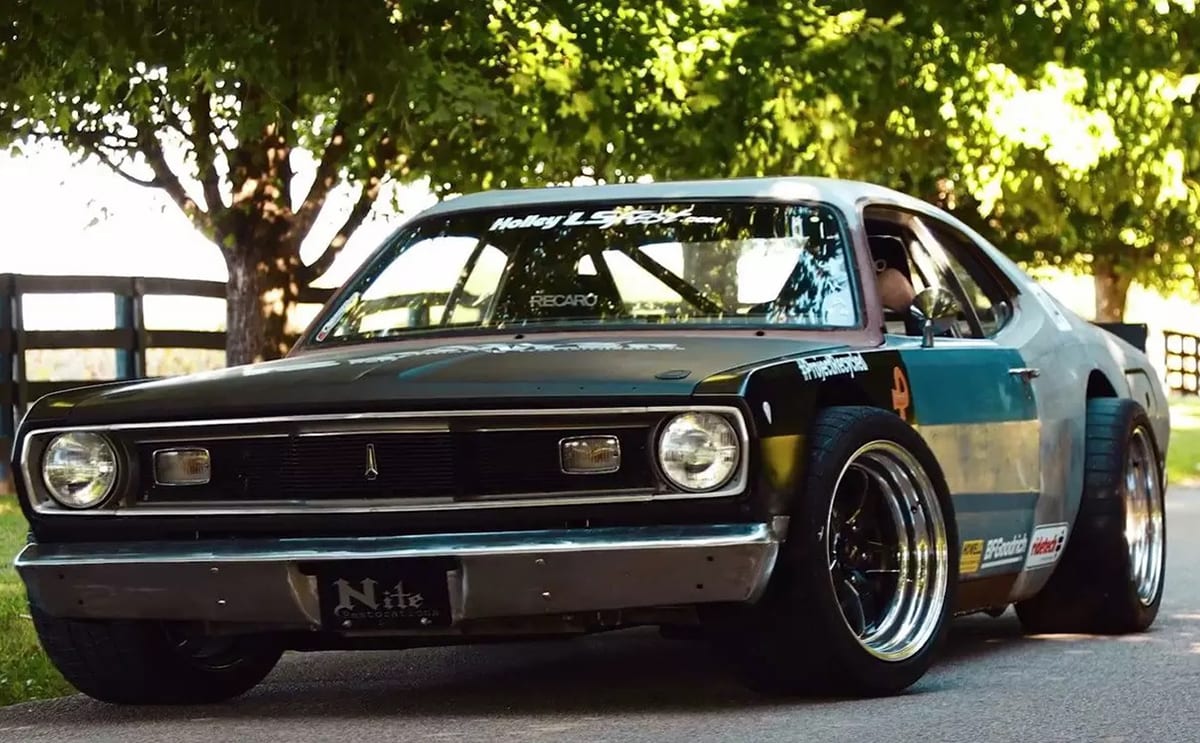 Gordie Rutkowski reports his '73 Duster has no problems keeping up with, or beating, modern Z06 Corvette supercars! (image by: Gearhead Next Door)