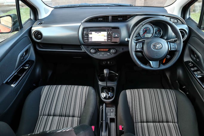 Toyota Yaris 2017 Review Carsguide The Multi Layered Dashboard Treatment Is Quite Contemporary Zr Shown Image Credit