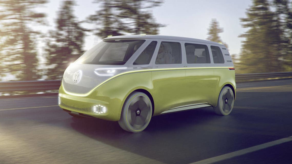 Volkswagen Buzz concept green 2017%281%29