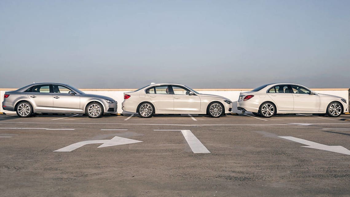 Audi A4 Bmw 3 Series And Mercedes C Class 2016 Review Carsguide