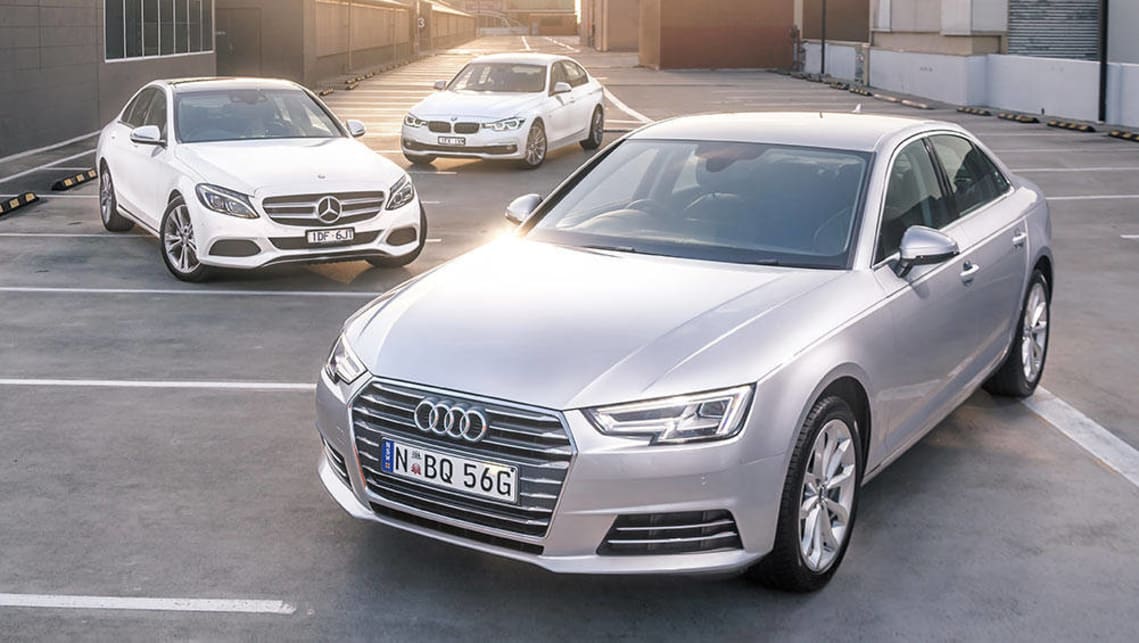 Audi A4 Bmw 3 Series And Mercedes C Class 2016 Review Carsguide