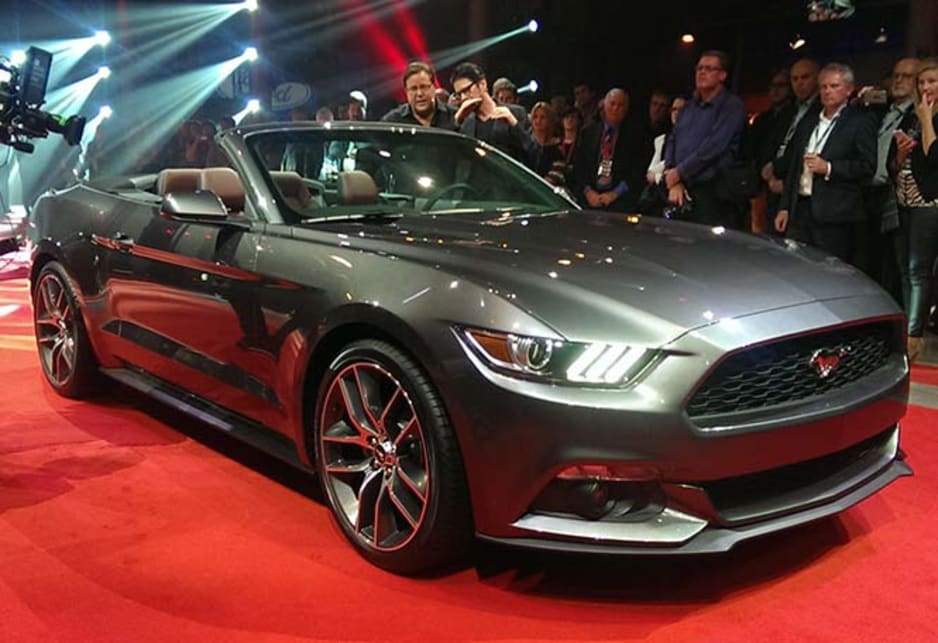 2015 Ford Mustang convertible Sydney unveiling