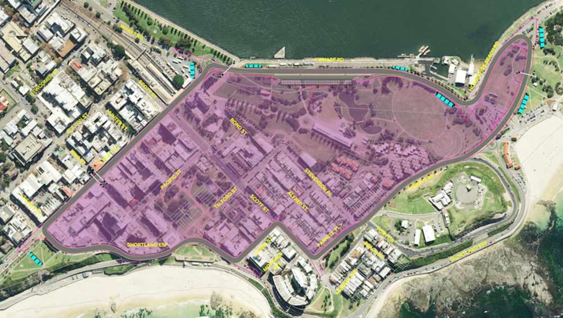 Street map Newcastle