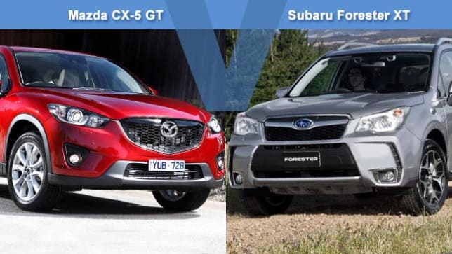 Mazda CX-5 2.5 GT AWD vs Subaru Forester XT Review | carsguide Mazda CX-5 2.5 GT AWD vs Subaru Forester XT Review | carsguide
