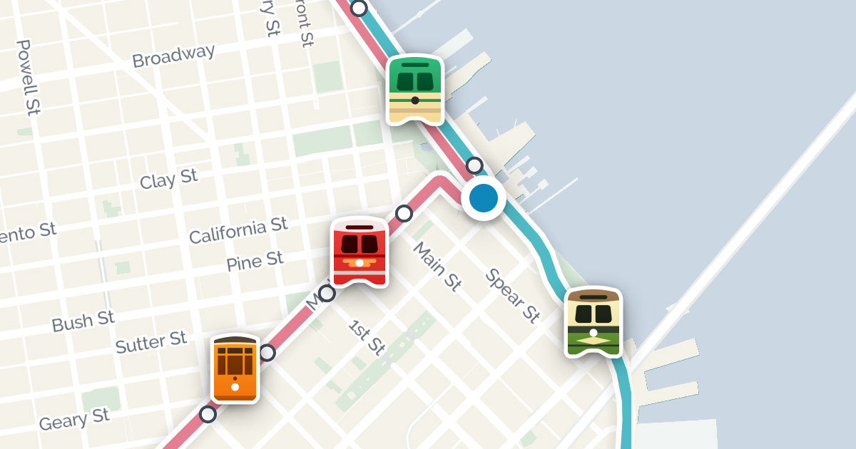 Rider Information & Map - Market Street Railway