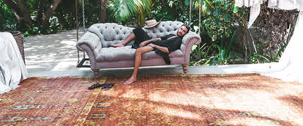 Sofa auf Orientteppiche