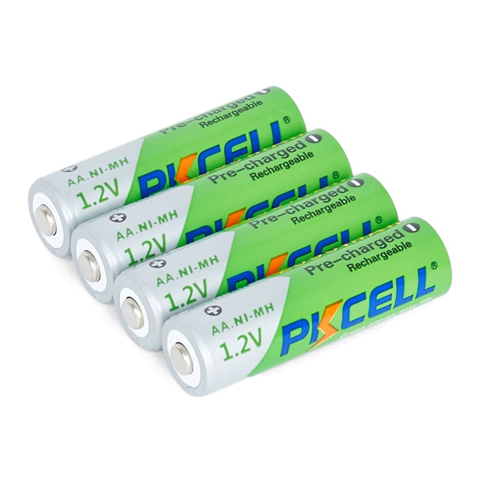 PKCELL Four-pack AA Rechargeable Batteries
