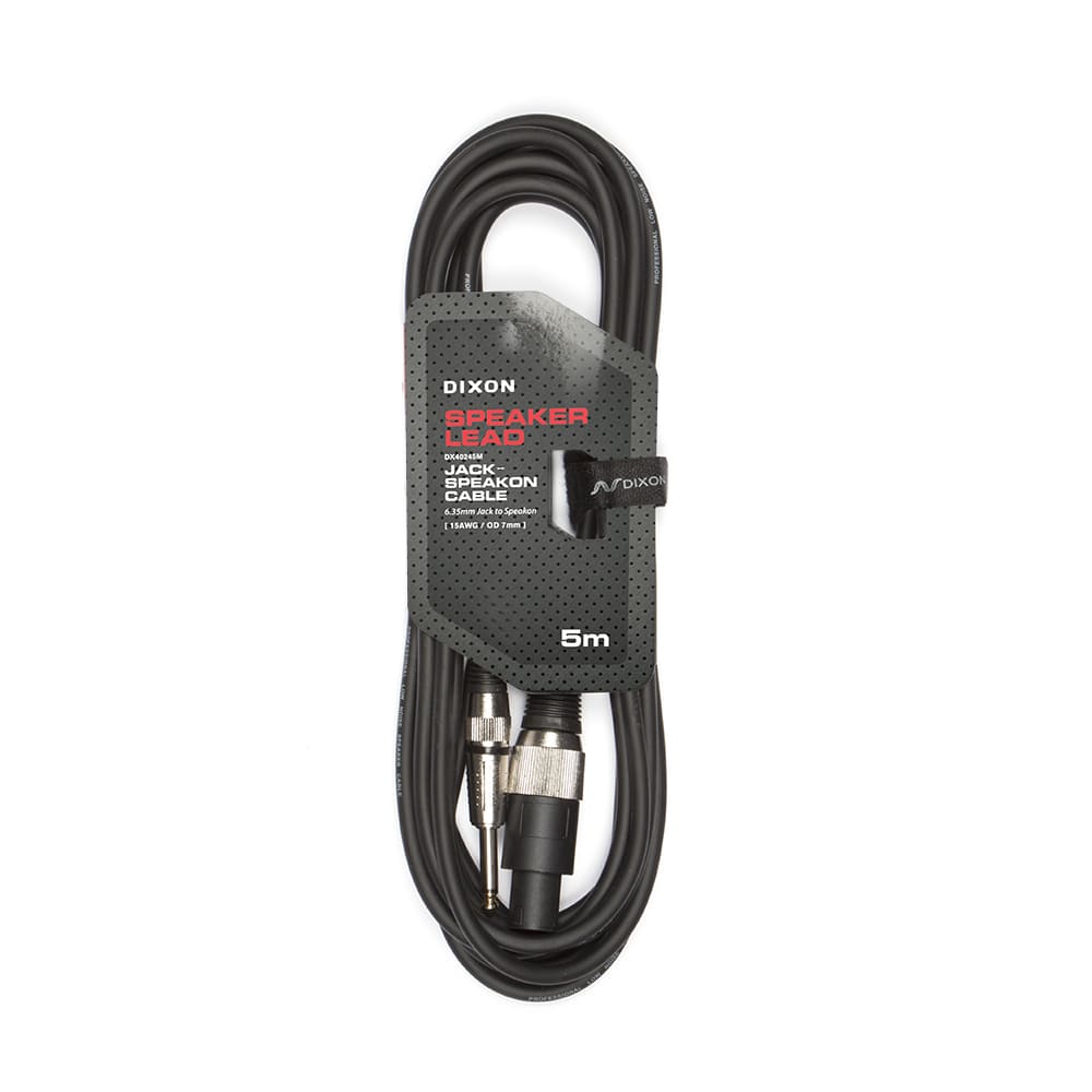 DIXON 5m 6.35mm Jack to Speakon Cable