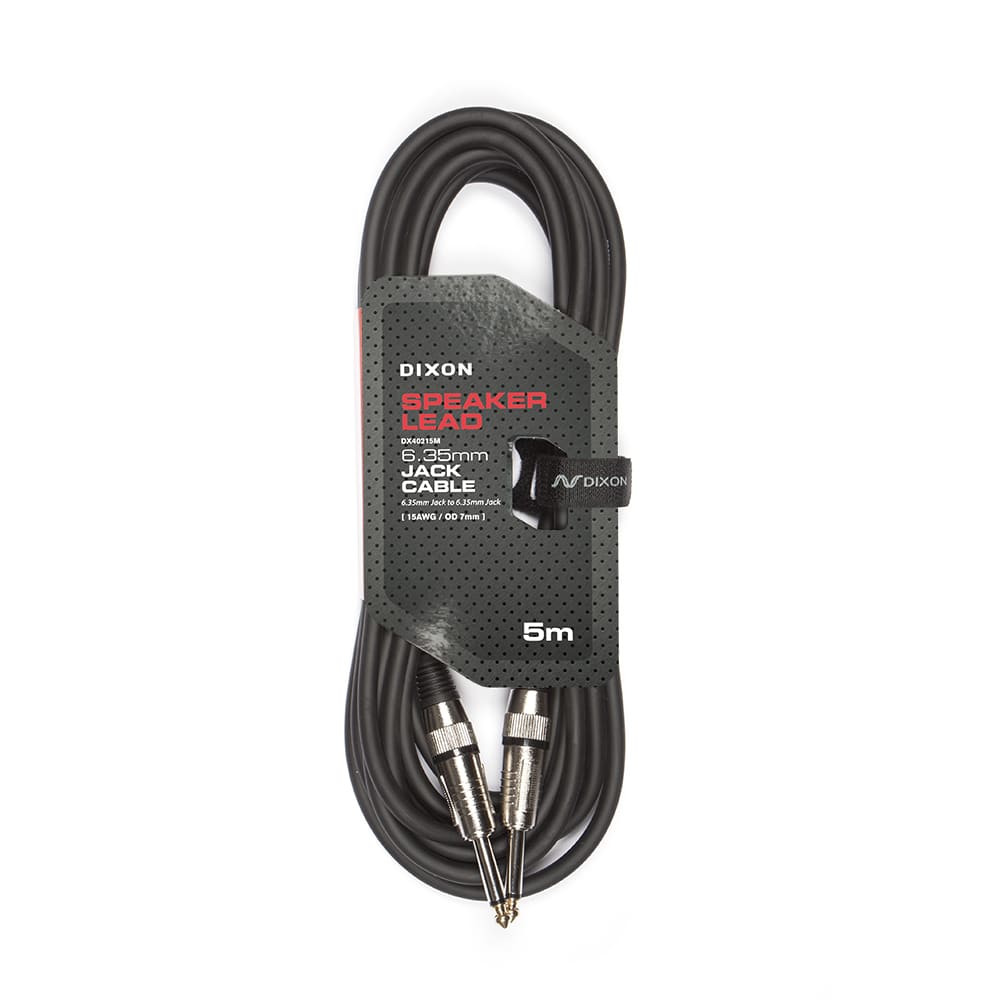 DIXON 5m 6.35mm Jack to Jack Cable