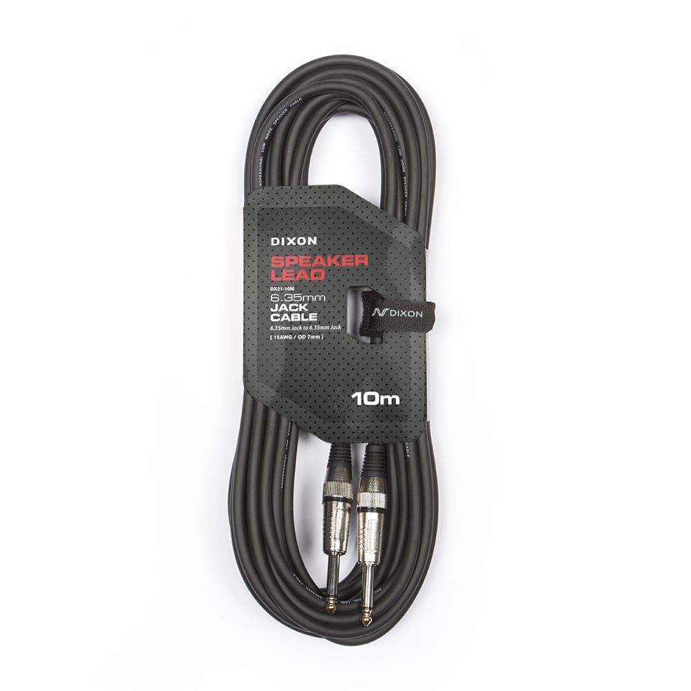 DIXON 10m 6.35mm Jack to Jack Cable