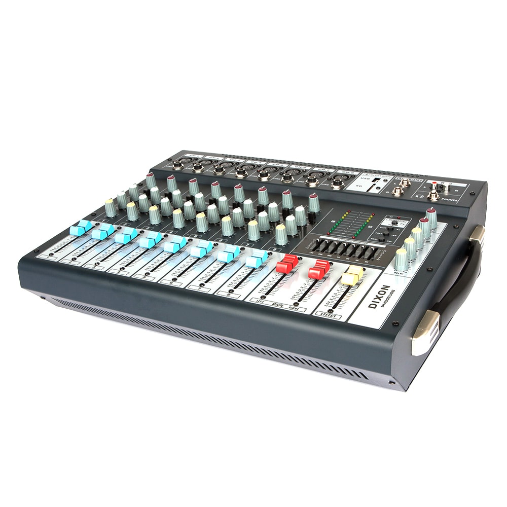 Dixon 8-channel Powered Mixer with Bluetooth
