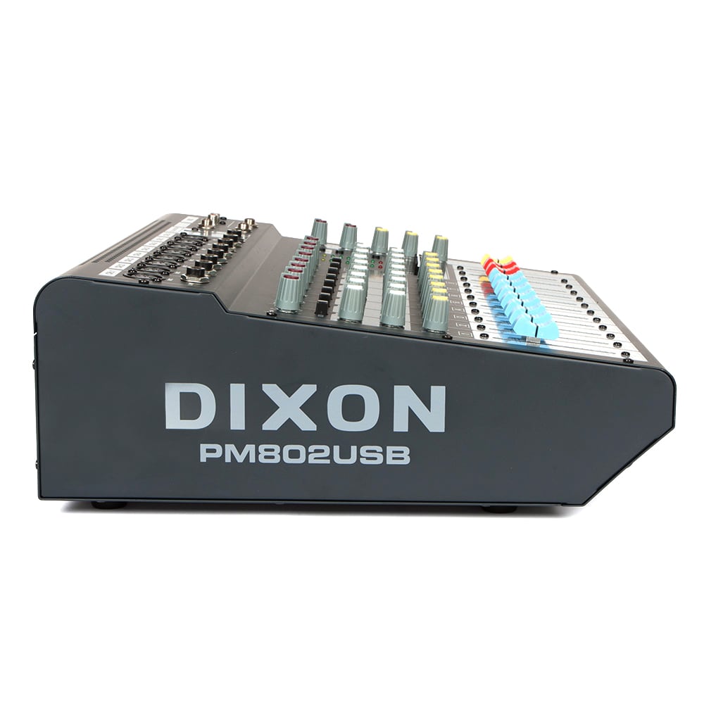 Dixon 8-channel Powered Mixer with Bluetooth