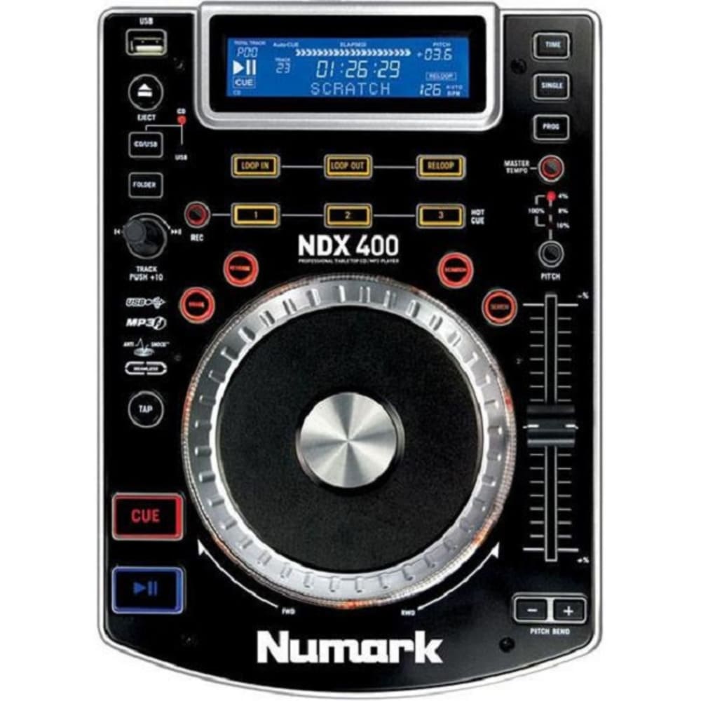 NUMARK BLACK DIGITAL TABLETOP DJ TURNTABLE (NDX400)