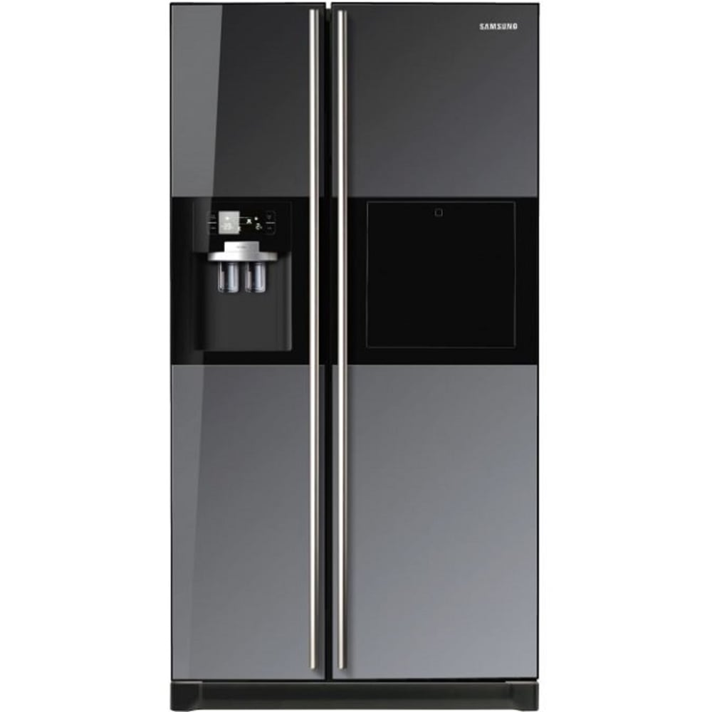 SAMSUNG BLACK/SILVER  574L SIDE BY SIDE FRIDGE (RS21HKLMR)