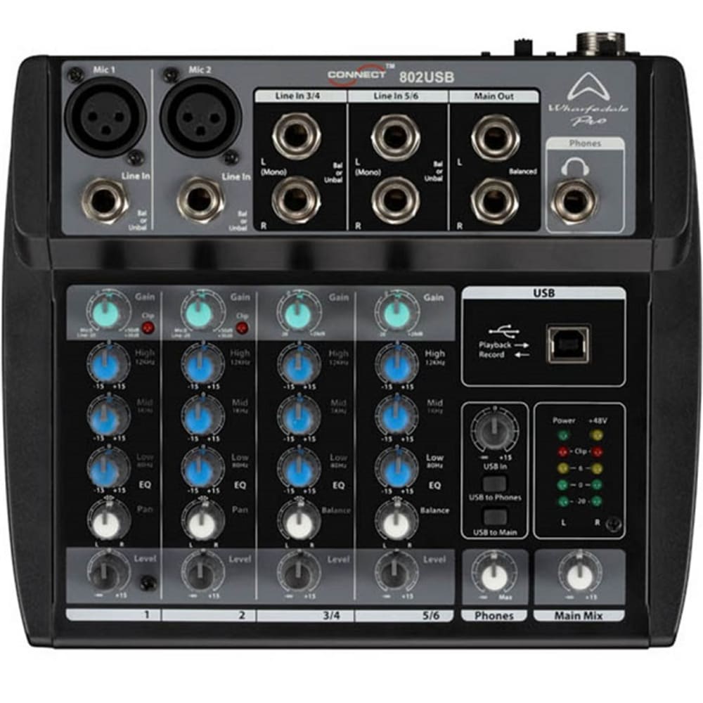 Wharfedale 6CH DJ LINE MIXER (802USB)