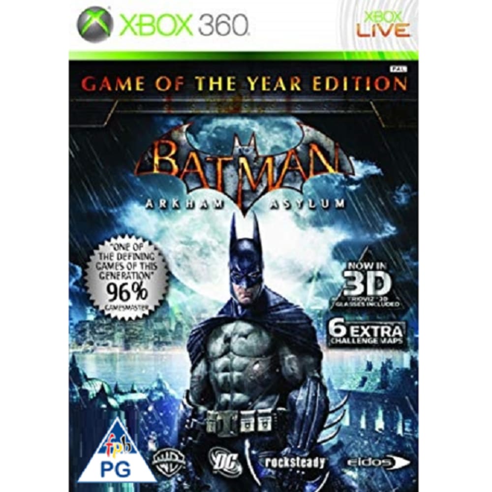 Batman Arkham Asylum Game of the Year Edition - Xbox 360 Game