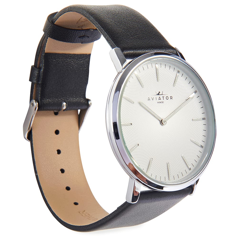 Aviator quartz watch clearance