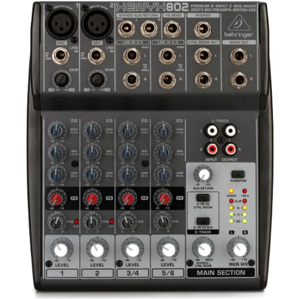 BEHRINGER 4CH ANALOG MIXER (XENYX802)