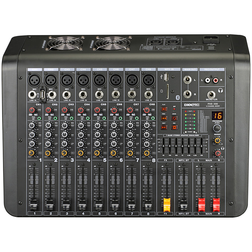 Dxnpro 8Channel Powered Mixer Shop Now