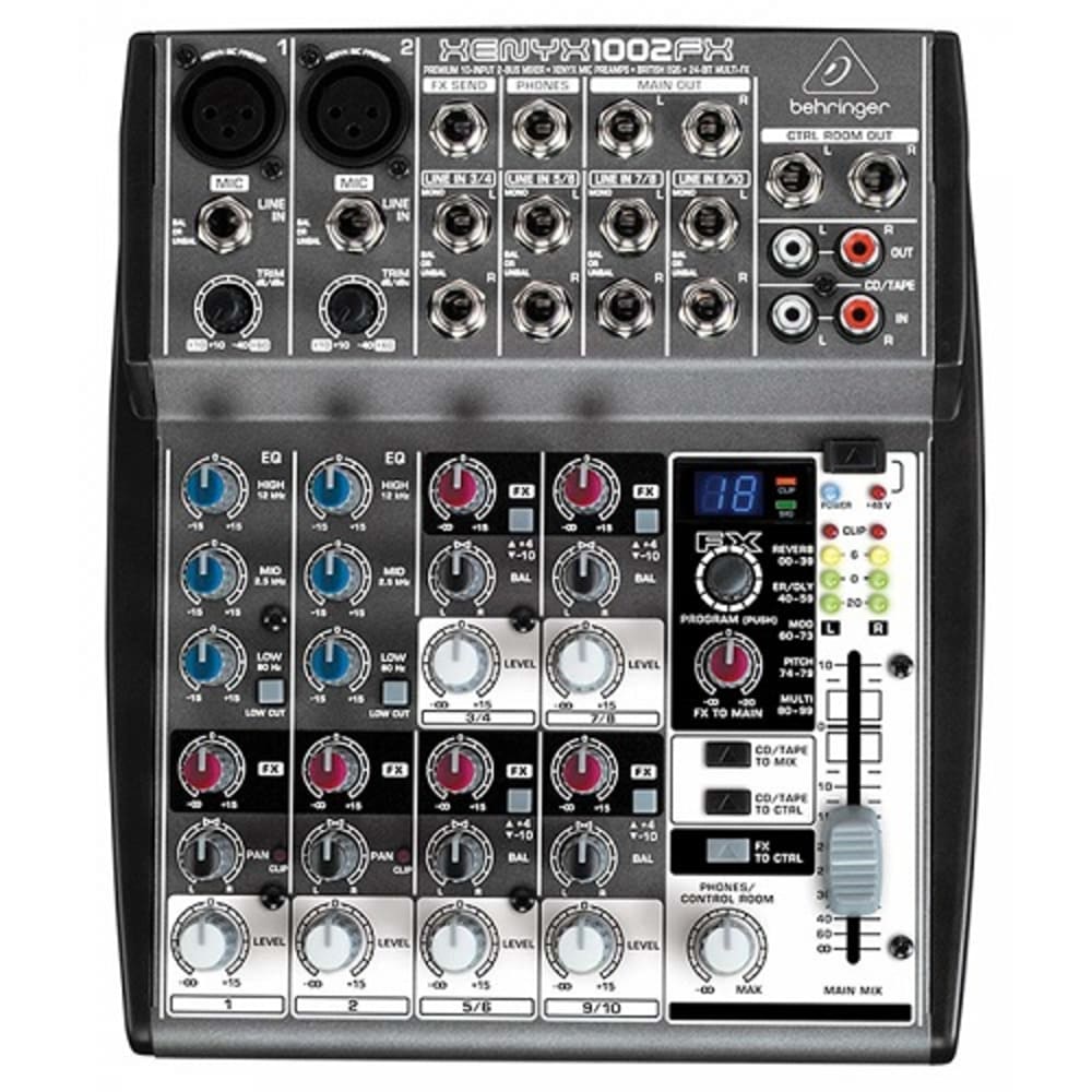BEHRINGER 10CH DJ LINE MIXER (XENYX1002FX)