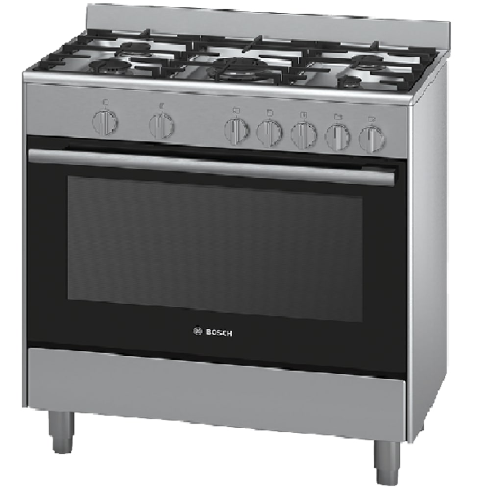 BOSCH SILVER  BLACK 90CM 4 BURNER FREESTANDING STAINLESS STEEL GAS HOB (HSG734357Z)