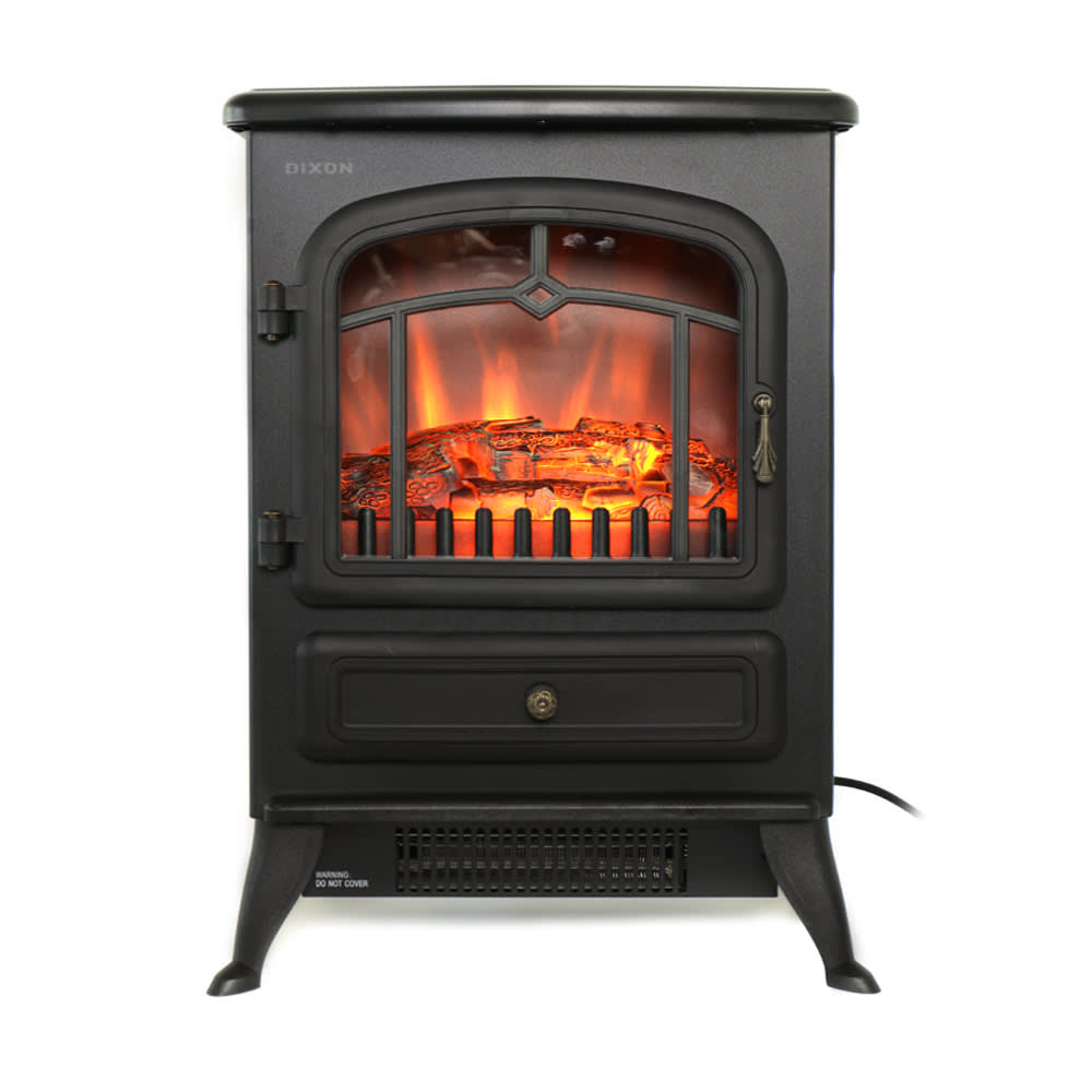 Dixon 1800W Electric Fireplace Heater with Realistic Flame Effect