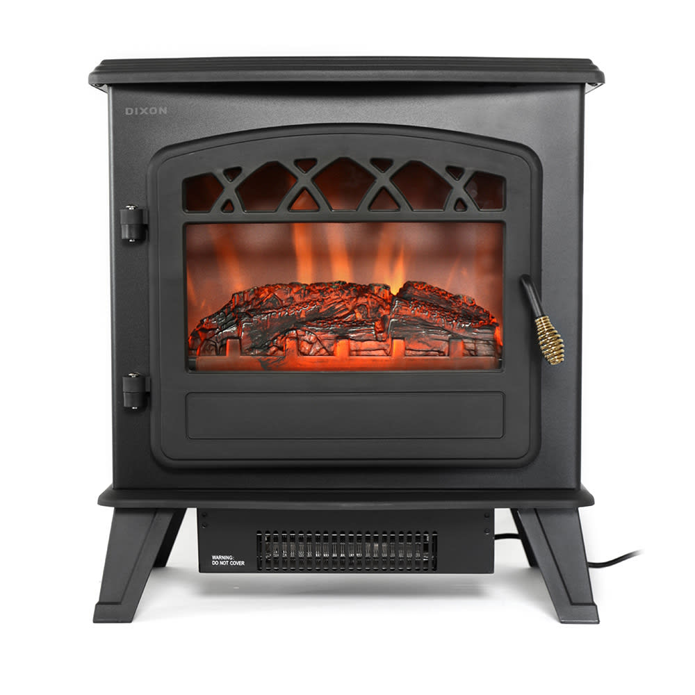 Dixon 1850w Electric Fireplace Heater With Realistic Flame Effect