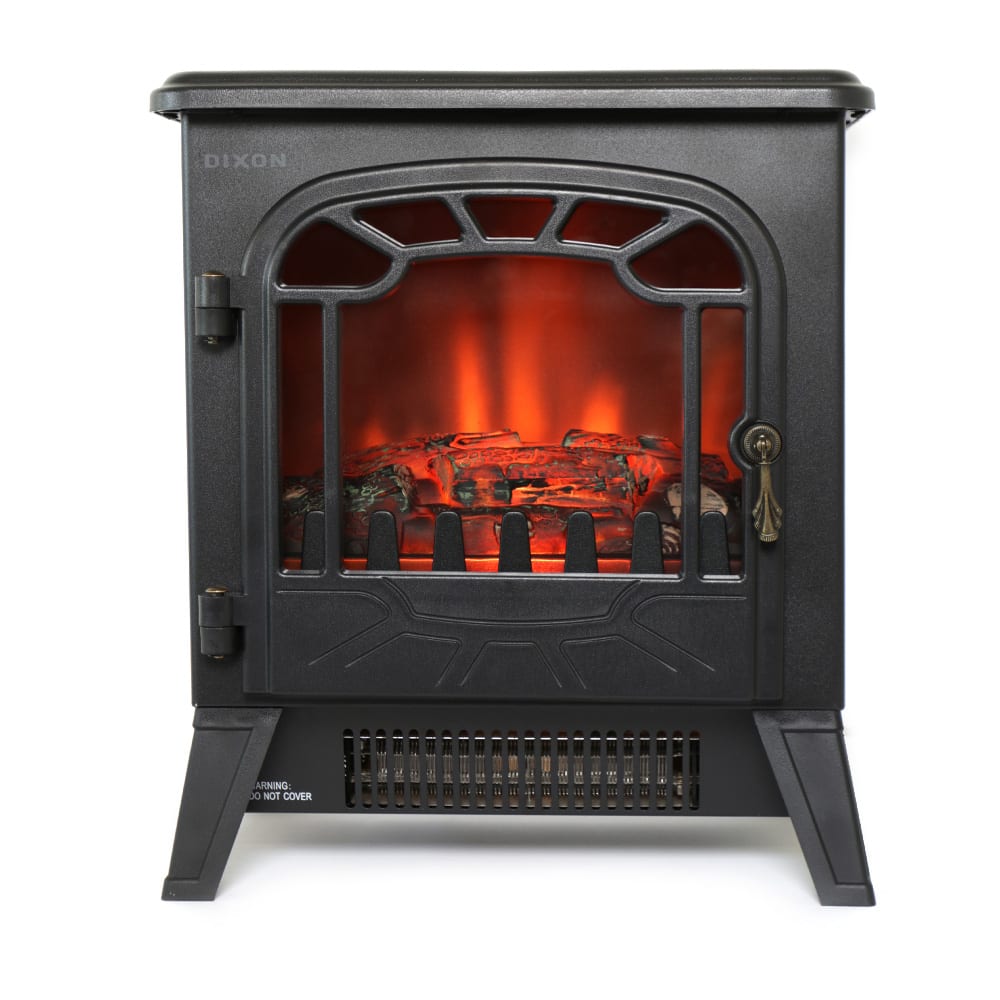 Dixon 1850W Electric Fireplace Heater with Realistic Flame Effect