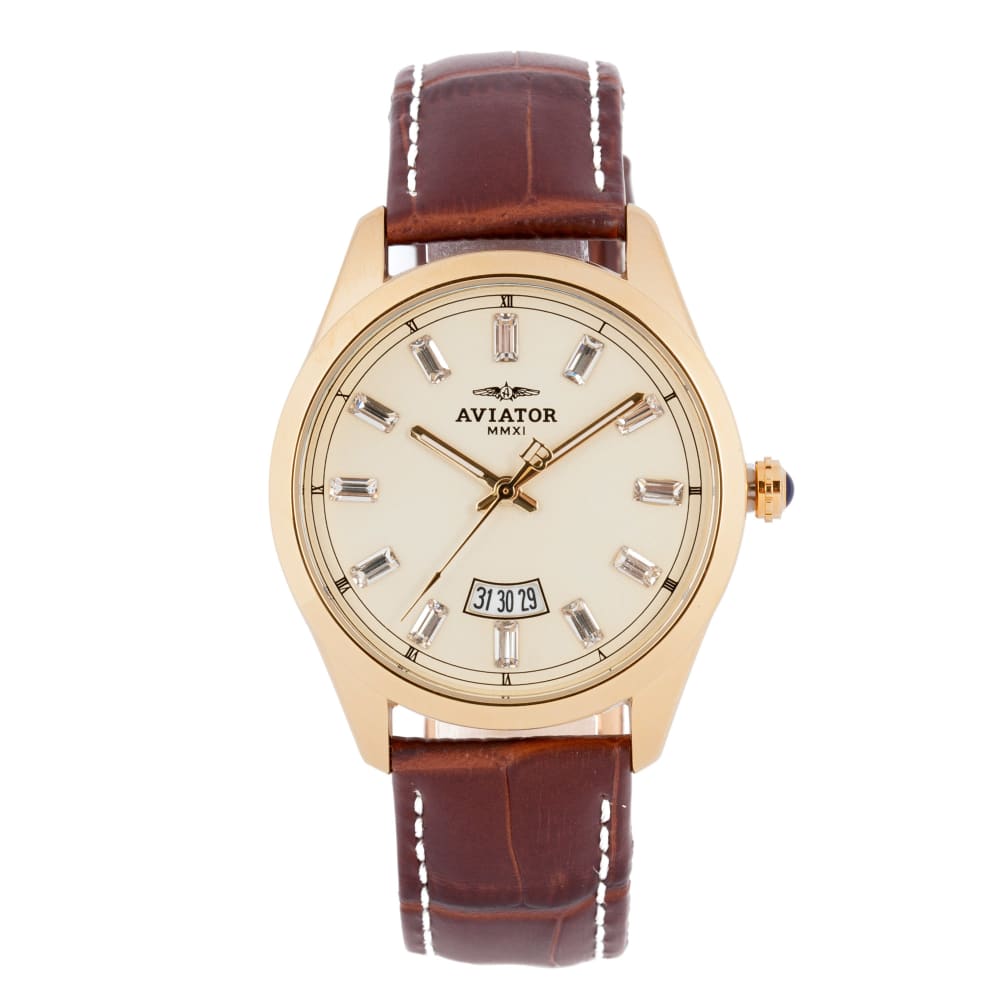 Aviator Genuine Leather Analogue Watch | Shop Now