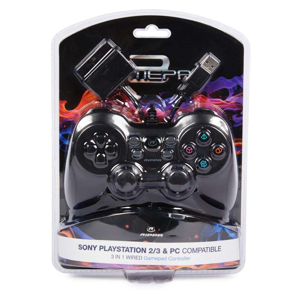 Rippa Sony Playstation 2/3 And Pc Compatible Wired Controller