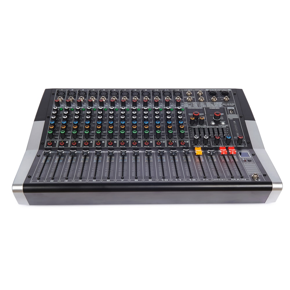 Dixon 12Channel Powered Mixer With Bluetooth And Usb Shop Now