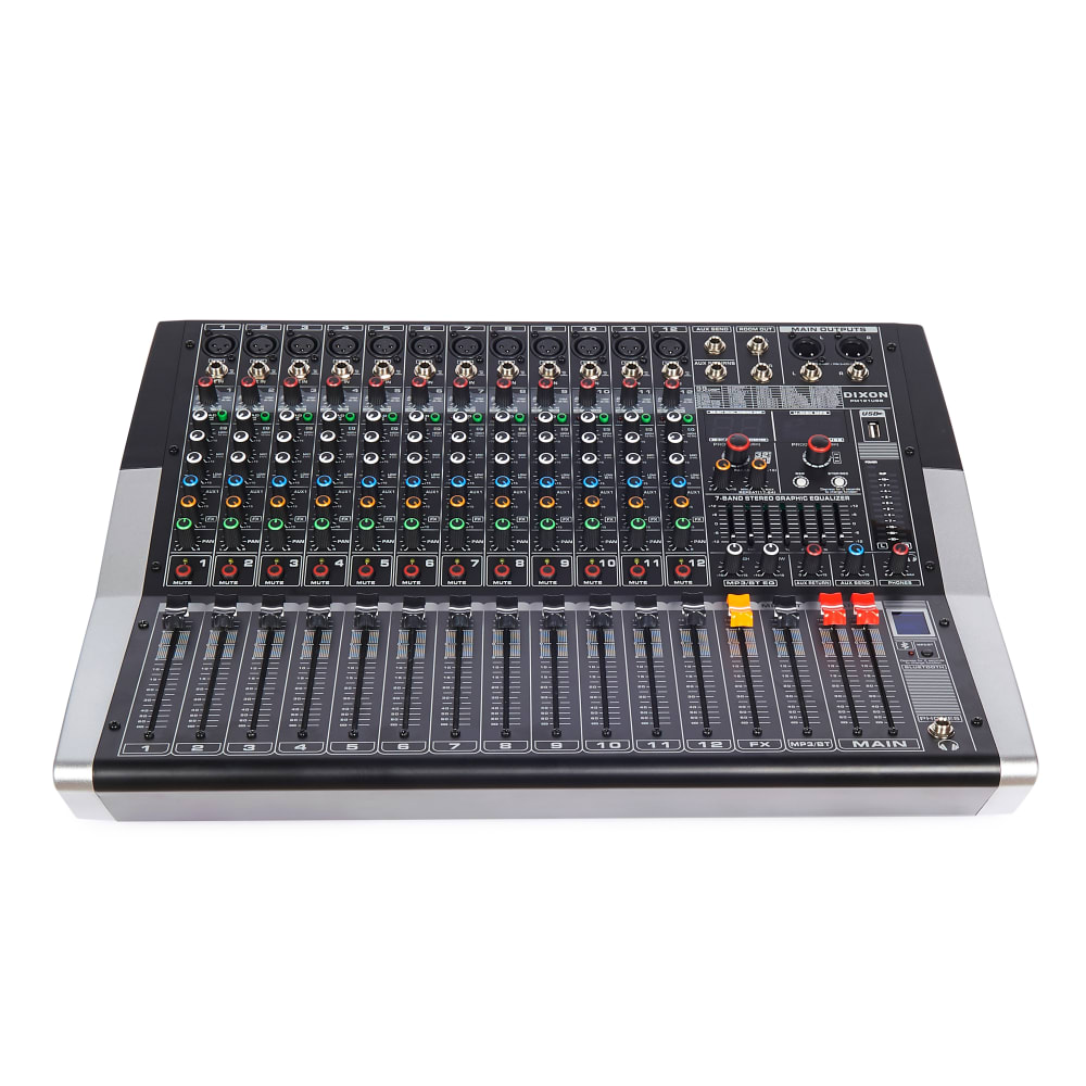 Dixon 12Channel Powered Mixer With Bluetooth And Usb Shop Now