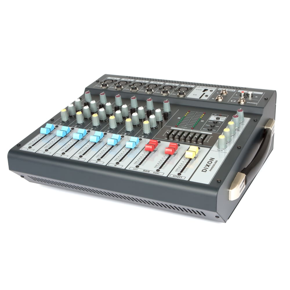 Dixon 6-channel Powered Mixer with Bluetooth