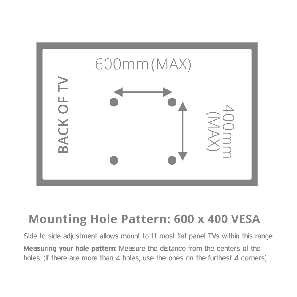 37-70" Plasma, LCD and LED TV 12° Tilt Wall Mount