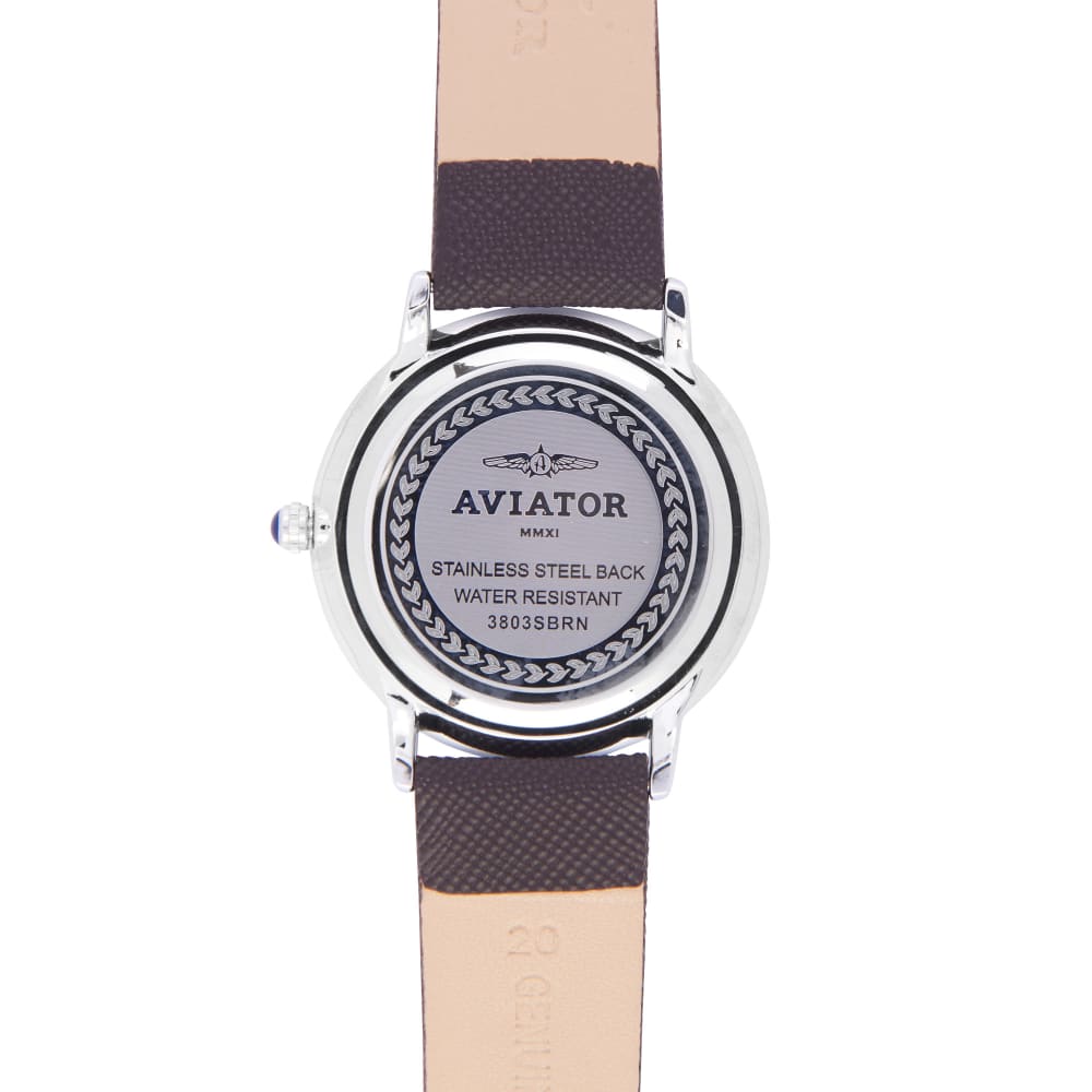 Aviator Genuine Leather Analogue Watch